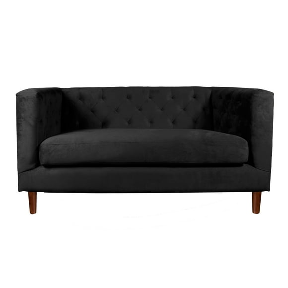Sofa Brescia 2c Tela Velvet Vivian Negro