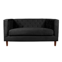 Latam Home - Sofa Brescia 2C Tela Velvet Vivian Negro