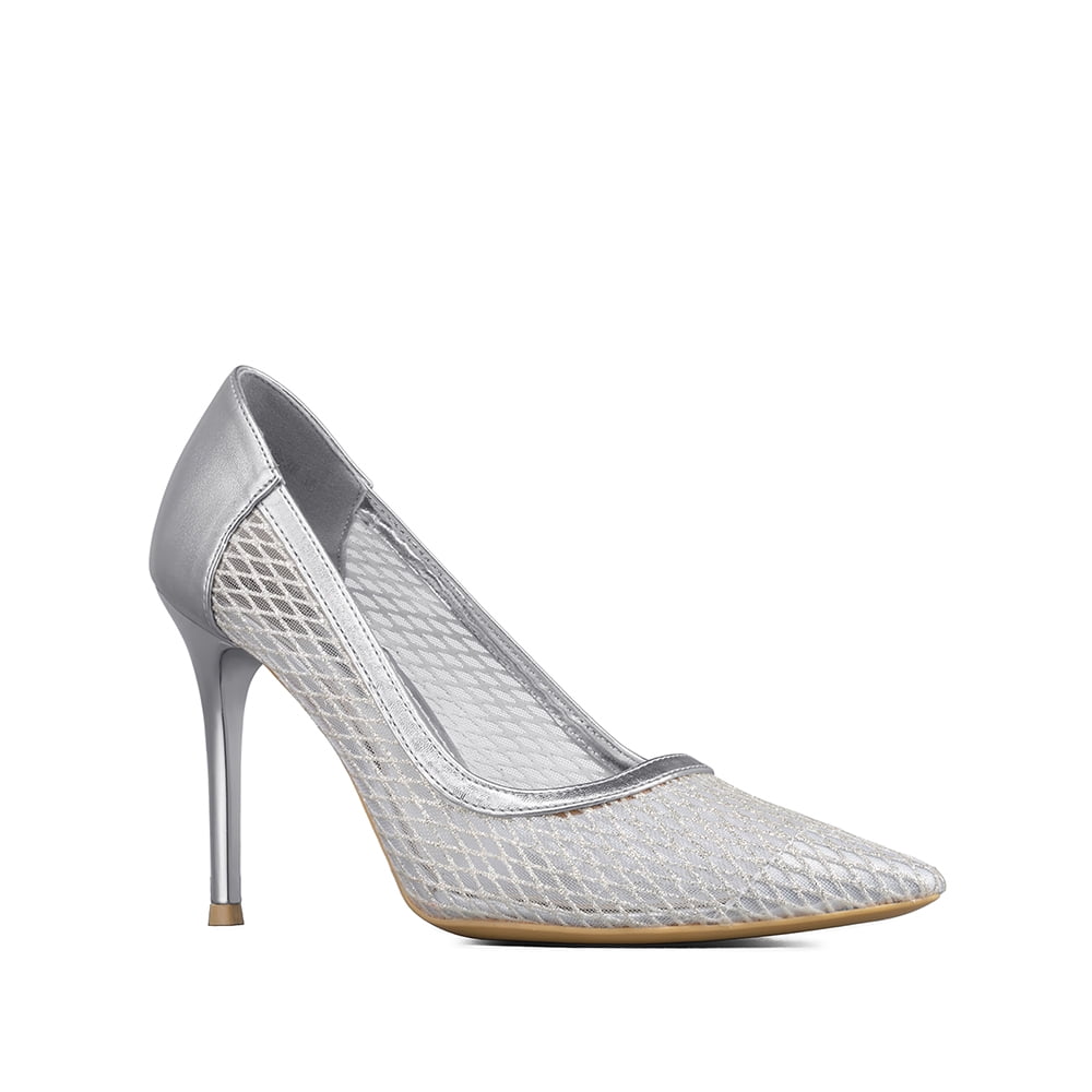 Zapato Taco Alto Elegante Malla Moda Mujer Weide Ghe36