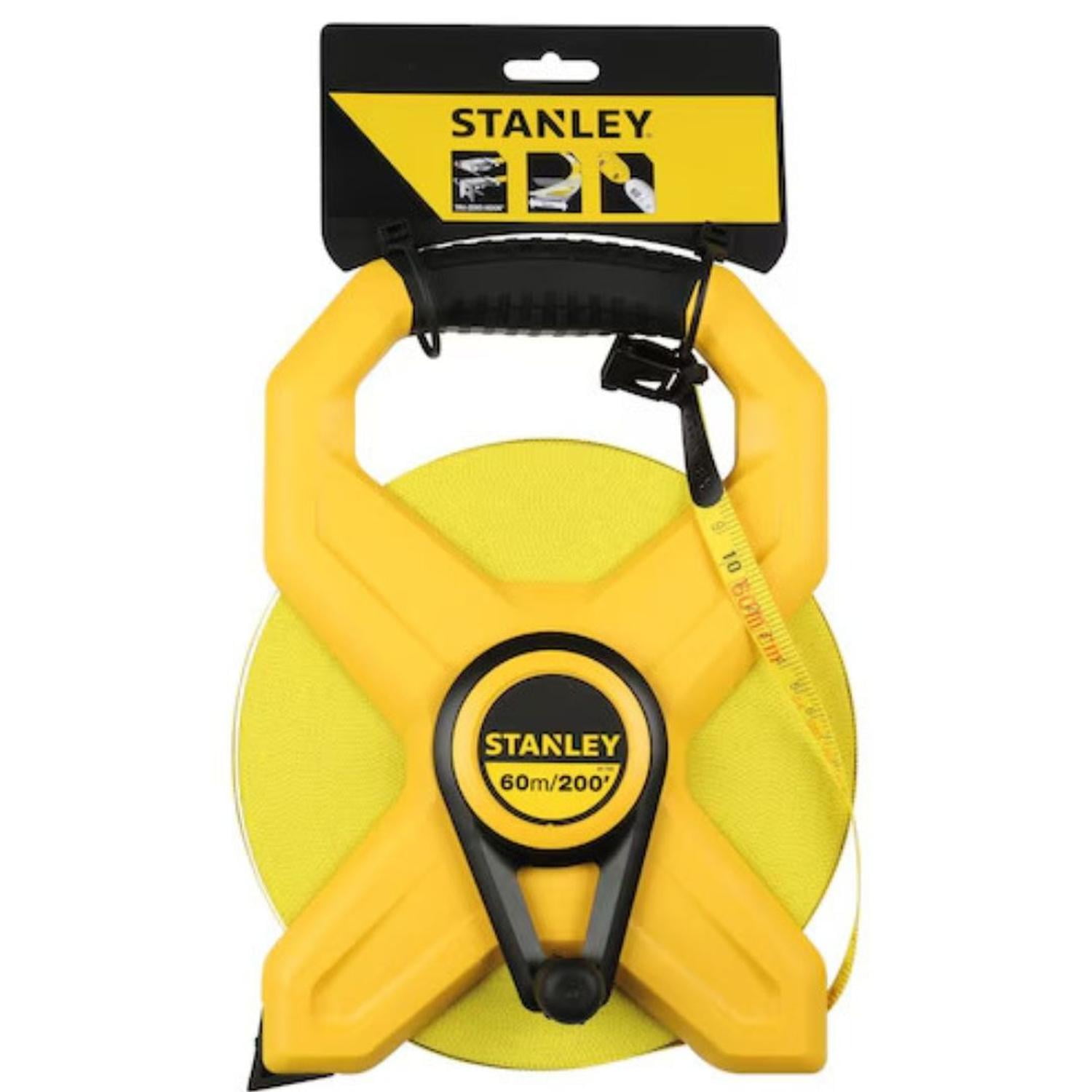 Cinta Larga Fibra De Vidrio 60m Stanley 34-794s Amarillo