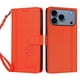 thumbnail image 3 of Funda Cartera Trébol para iPhone 17 Pro con Ranuras Tarjetas y Carga Inalámbrica Naranja, 3 of 6