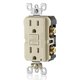 thumbnail image 2 of GFCI Outlet Leviton de 15 amperios, autocomprobación, resistente a manipulaciones, color almendra claro, 2 of 8