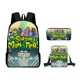 thumbnail image 2 of 3PC-SET My Singing Monsters Monster Concert School Bag Backpack Shoulder Children's Gifts Backpack Cartoon School Bag Mochila, 2 of 3
