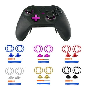 Aros De Acento Y Botones De Cambio De Perfil Aaronmei Para Controlador Xbox One Elite 2 Cromo Mate-Azul