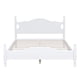 thumbnail image 2 of Queen Size Wood Platform Bed Frame,Retro Style Platform Bed with Wooden Slat Support,White, 2 of 3