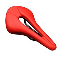 Ioensy - Cojín De Sillín De Bicicleta Hollow Enjoy The Ride Funda De Asiento De Bicicleta De Cuero Pu Rojo