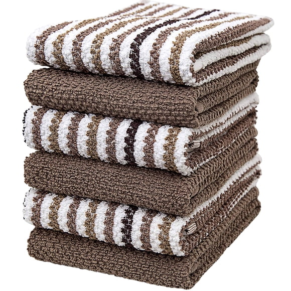 Toallas De Cocina Premium 16 X 26 Cm Paquete De 6 Unidades Color Canela
