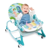 Genérico - Silla Mecedora 2 En 1 Gimnasio De Bebe Celeste Interactiva