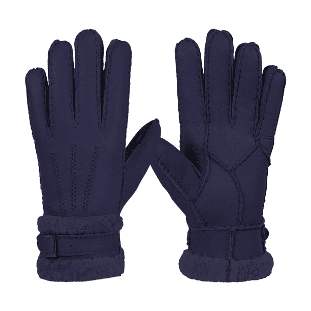Guantes y mitones de piel de oveja resistente para hombre
