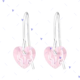 thumbnail image 2 of Pendientes de plata con forma de corazón y cristal, 2 of 2