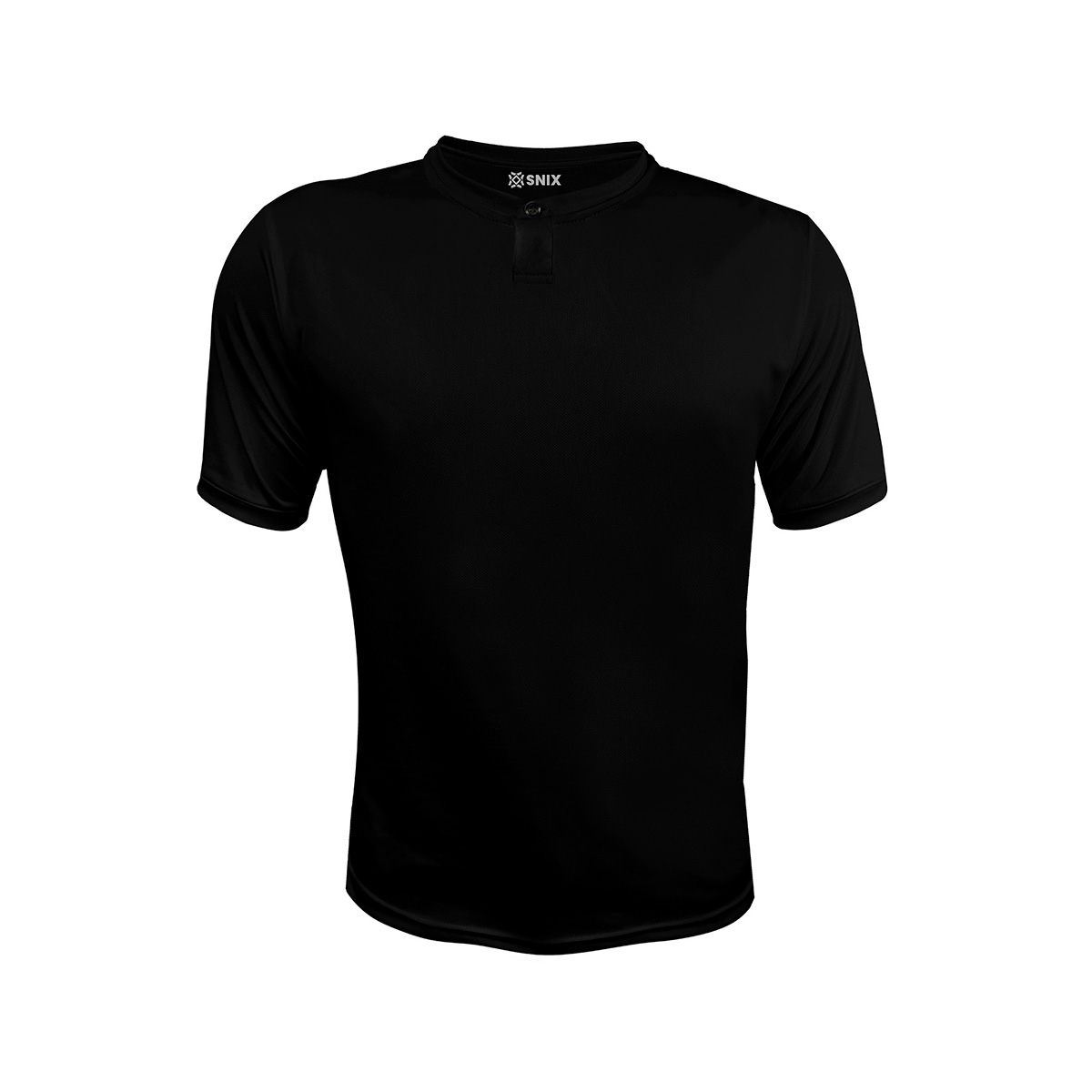 Snix - Polera Secado Rapido Cuello V Con Ojal Y Boton N/ S