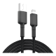 thumbnail image 1 of Cable carga rápida pavareal USB a lightning 1m Negro, 1 of 3