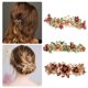 thumbnail image 3 of Accesorios de horquillas para el cabello de Unique Bargains para mujeres, horquillas con brillantes piedras de estrás, 3 piezas, color café, 3 of 7