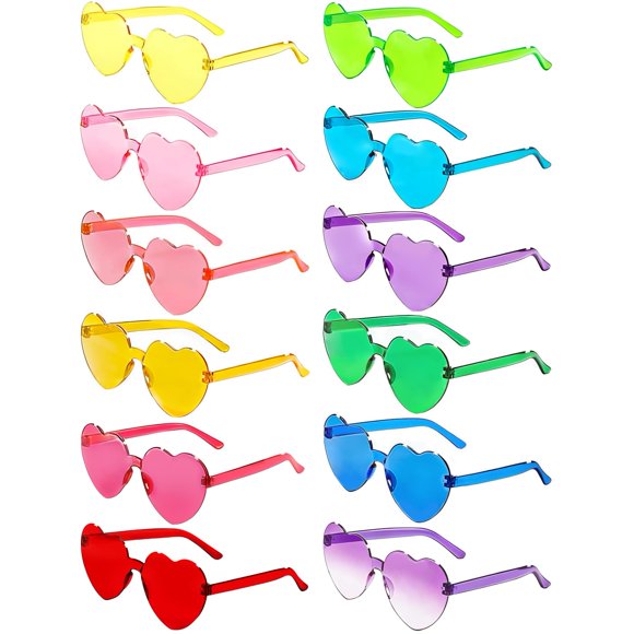 Gafas de Sol LYMOJOR Corazón Pack de 12 para Fiestas