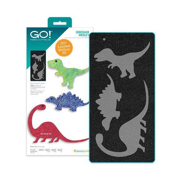 Troquel AccuQuilt GO! Dinosaurio Medley