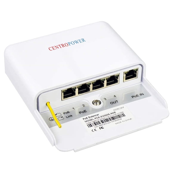 Conmutador POE exterior CENTROPOWER 5 puertos 60W 48V 10/100/1000M