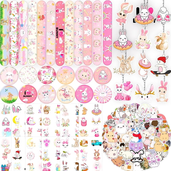 Set de 98 piezas de accesorios de conejito para fiestas de Pascua y cumpleaños