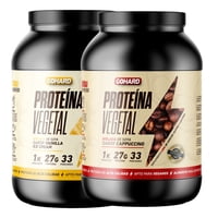Gohard - Pack Proteinas Vegetales 2Kg Total 66Sv Vainilla - Capuccino