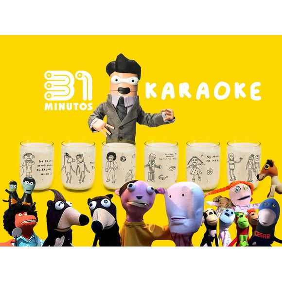 Pack Karaoke 31 Minutos - Juego de 6 Vasitos 200 ML negro