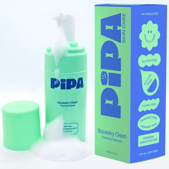 Limpiador espumoso Pipa Skincare Squeaky Clean 100 ml para niños de 8 a 13 años
