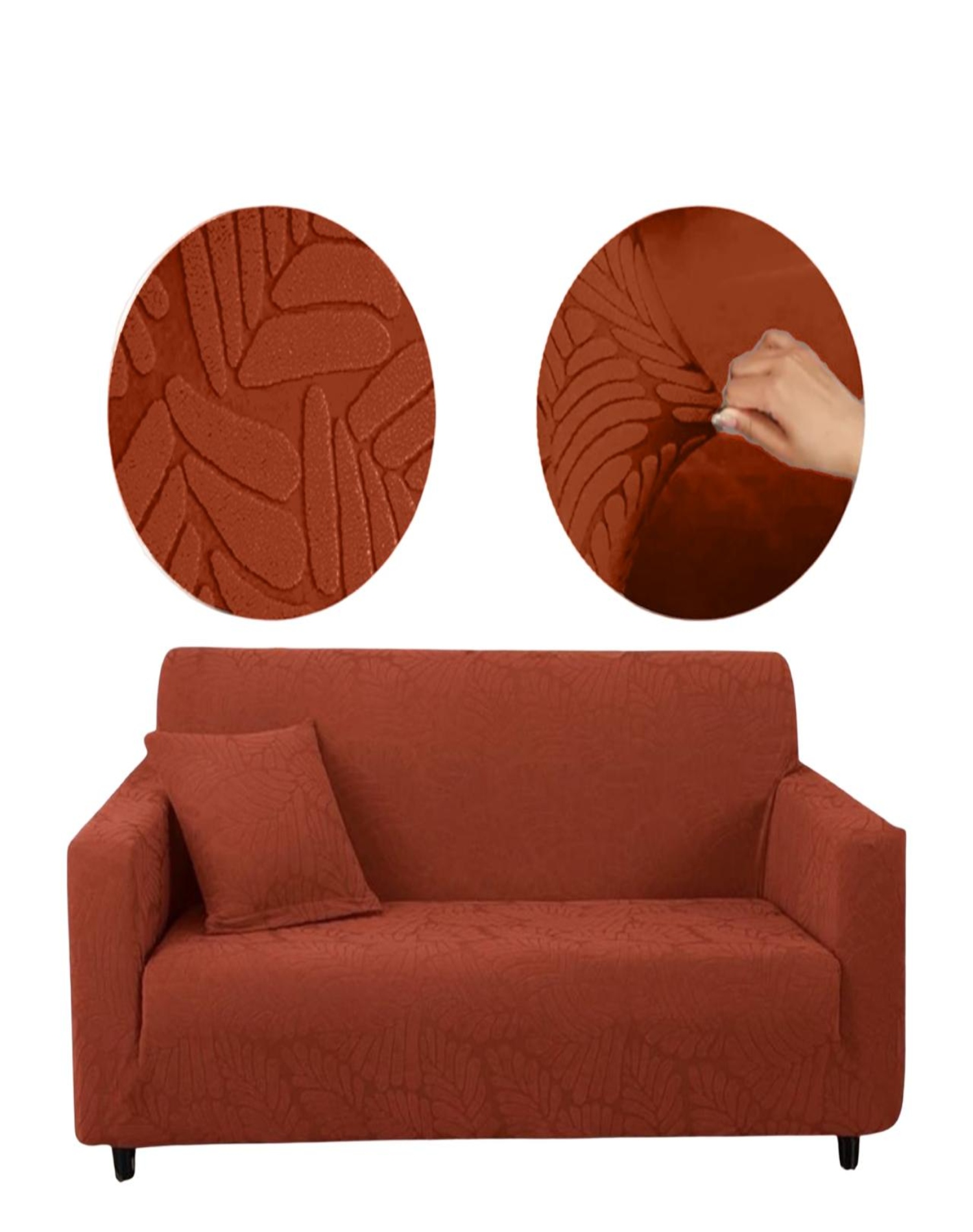 Genérico - Funda Sofá 3 Cuerpos Texturizada Ajustable 6N1