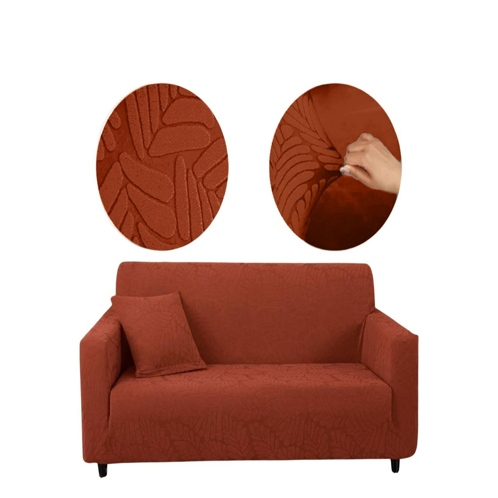 Genérico - Juego Fundas Sofá Texturizadas 3+1+1 Antideslizantes 6n1