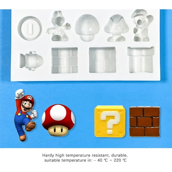 Molde Silicona Vela Y Jabon Mario Bros.