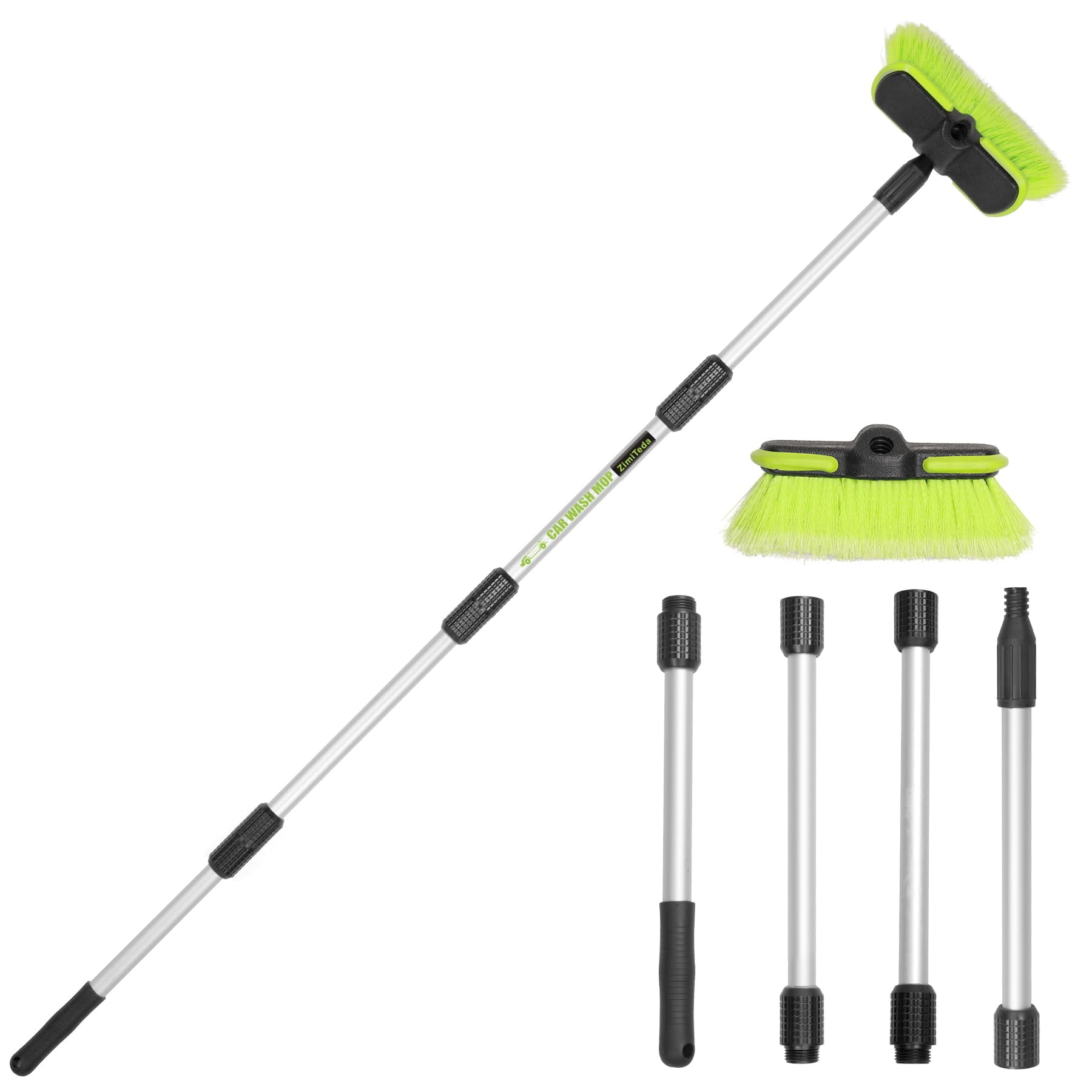 Cepillo Para Lavado De Autos Zimiteda, 65 Pulgadas/165 Cm, Mango Largo, Cerdas Suaves