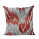 thumbnail image 1 of Cojín Plutus Brands Velvet Glamour rojo y gris, hecho a mano en EE. UU., 1 of 5