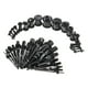 thumbnail image 3 of 32 Piezas Kit De Estiramiento De Medidores De Oreja Tapón Acrílico Taper 14G-0G Expansor Negro, 3 of 3