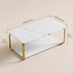 thumbnail image 3 of Mesa De Centro Moderna Minimalista 2 Niveles 100x48x43 Blanco, 3 of 8