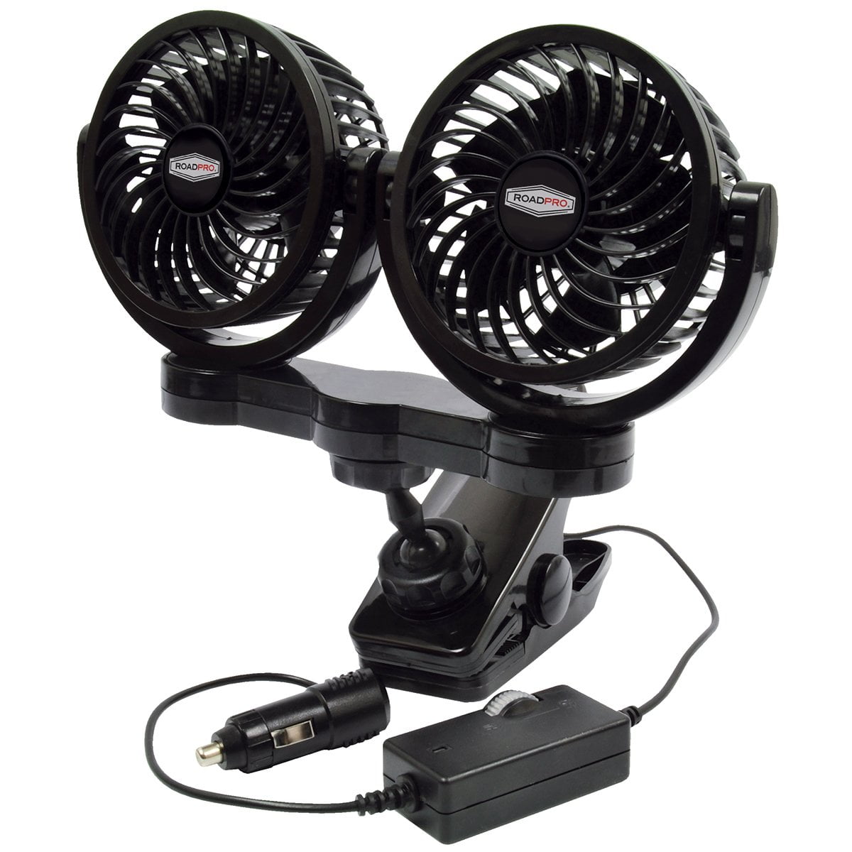 Ventilador Roadpro Rpsc8572, 12 V, Doble Velocidad Ajustable, Negro