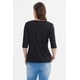 thumbnail image 3 of Polera Mujer Manga Al Codo Texturizada Negro, 3 of 4