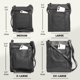 thumbnail image 4 of Bolso bandolera TOVOSO grande 24x19 cm negro con protección RFID de cuero, 4 of 8