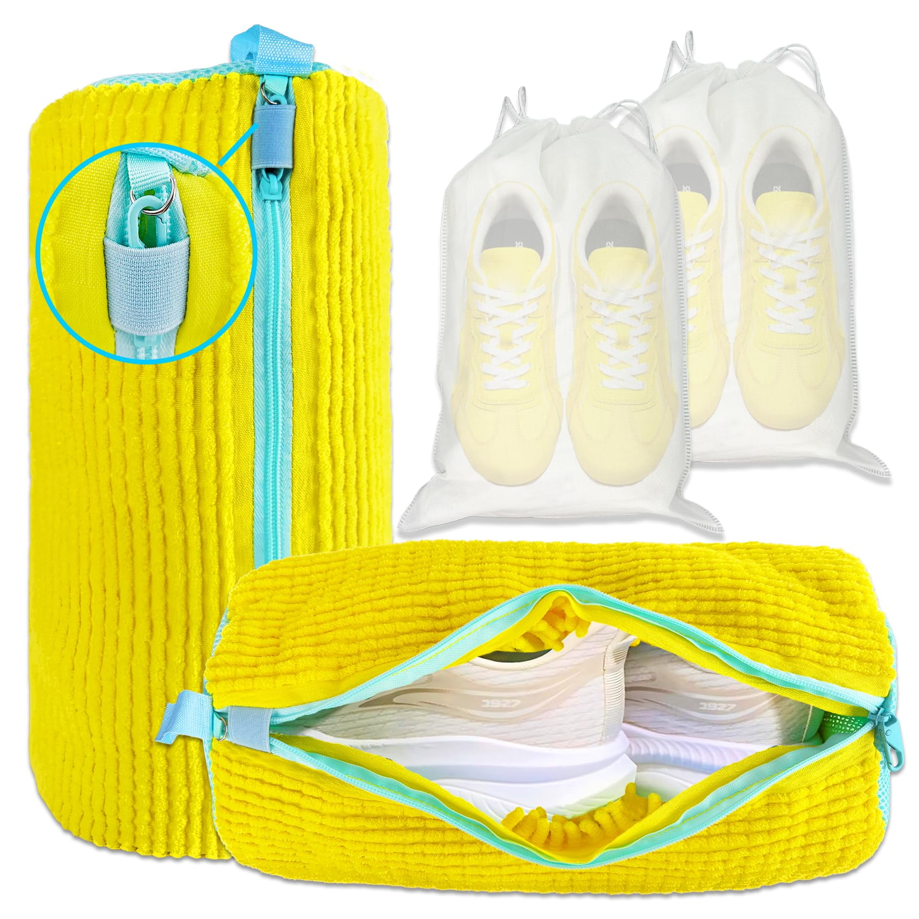 Bolsa Para Lavadora De Zapatos, Paquete De 2 Unidades, Cneysid Xxl, Color Amarillo
