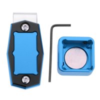 Magideal - Soporte Magnético Para Tiza De Billar Para Cinturón Con Caja De Tiza Con Llave, Soporte Portátil De Aluminio Para Tiza De Billar, Mini , Azul