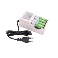 Philco - Cargador Para Pilas Aa, Aaa Y 9V Con 4 Pilas Aaa Incluidas