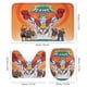 thumbnail image 3 of Capitán Planeta-theme 4-Piece Shower Curtain Set with Rugs, Waterproof Bathroom Decor Set Includes Bath Mat, U-Shaped Rug, Toilet Lid Cover and Curtain with Hooks, 3 of 6