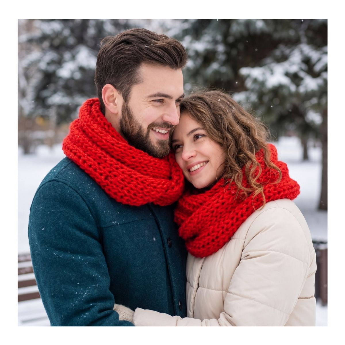 Genérico - Bufanda Cuello Estilo Punto Inglés Lana Invierno Abrigado