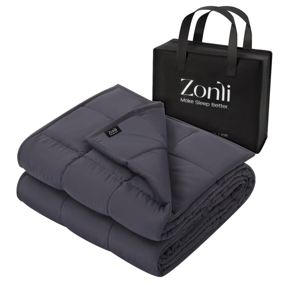 Manta pesada ZonLi Queen, tamaño 60 x 80, 10 kg, gris oscuro