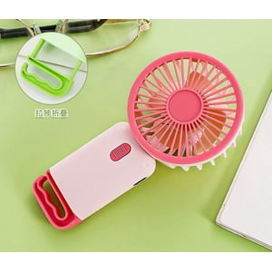 Click Ventas - Ventilador Portátil Recargable Con Diseño Multifuncional Rosa