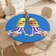 thumbnail image 4 of Bananas en pijamas-theme Fitted Round Tablecloths Elastic Edged Table Covers Waterproof Table Cloth for Kitchen Holiday Party Tables Decor 150cm, 4 of 6