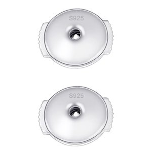 Magideal - 1 Par De Tapones Para Los Oídos, De Fabricación De Joyas, Tapones De Bloqueo, Respaldos Para Pendientes, Topes Para Pendientes Para , 6 Mm Plata De 6 Mm.
