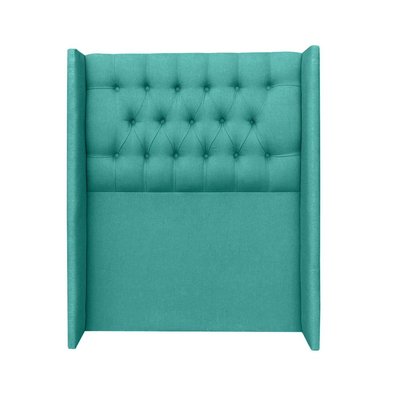 Vitelio - Respaldo De Cama Plaza Y Media De Brazos Turquesa