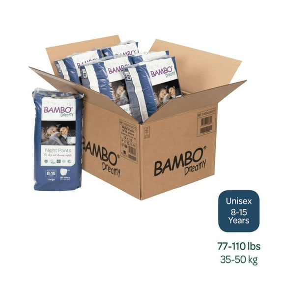 Caja Pañales Ecológicos Dreamy Niña 8 a 15 años, Talla L, 60 unidades