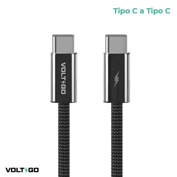 Cable USB-C a USB-C de Carga Rápida 1.5 m Trenzado VoltGo