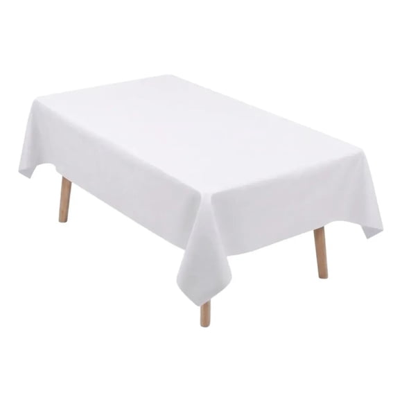 Mantel De Hule Mesa Rectangular Diseño Liso 140x180cm blanco