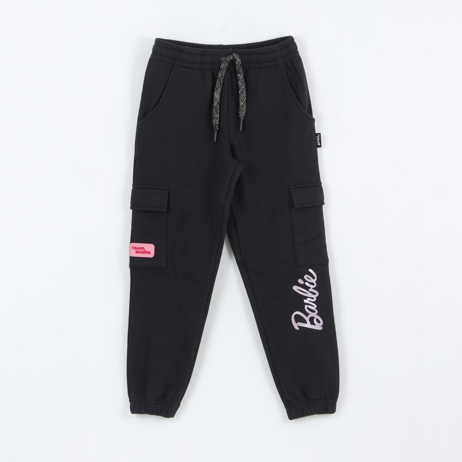 Pantalón De Buzo Niña Cargo Negro Barbie