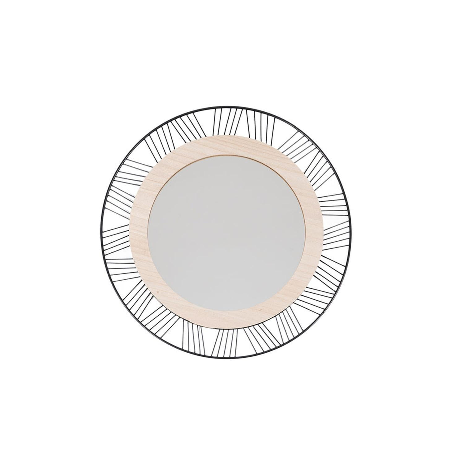 Espejo De Muro Redondo Joe Decorativo Metal Y Mdf Atmosphera Negro