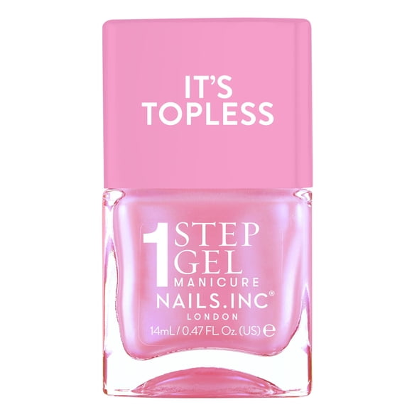 Esmalte Nails Inc. It's Topless 14 mL 4 en 1 Gel Brillo Rosa